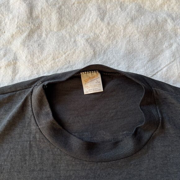 Vintage 80s Harley Davidson Eagle Soars Alone 3d Emblem Eagle GA Crest T-Shirt - Picture 4 of 7